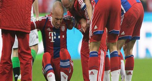 روبن يصاب مجددا بعد الظهور لدقائق خلال مواجهة بايرن ودورتموند في الكأس 